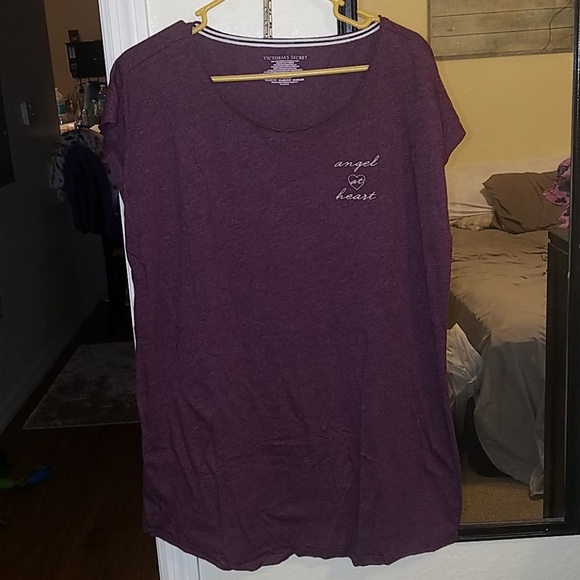 Short Sleeve Sleep Shirt "Angel at heart" - Picture 2 of 4